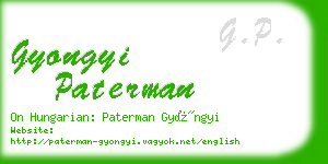 gyongyi paterman business card